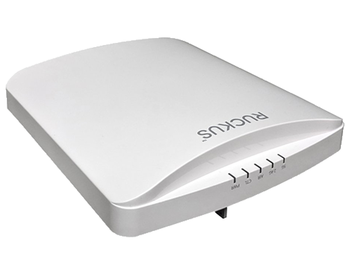 A picture of RUCKUS wireless access point technology.